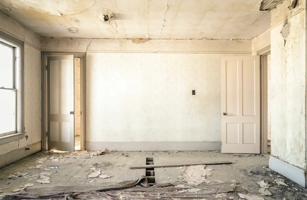 Waste disposal crew managing a cleanout project in White City